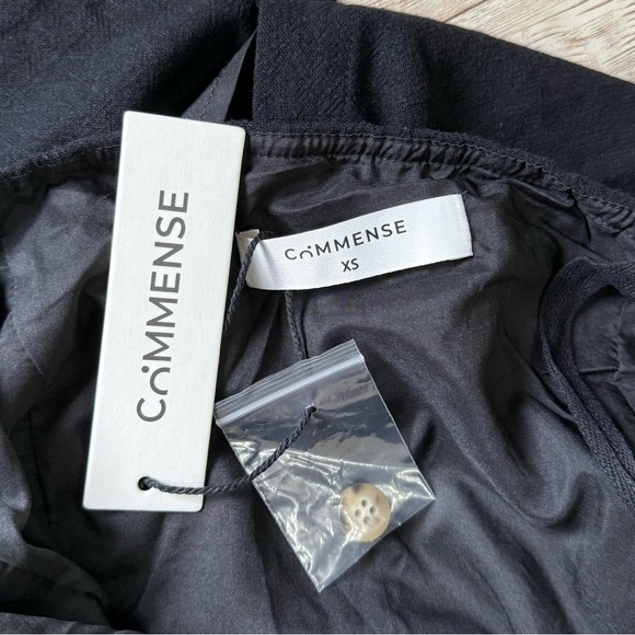 Commense Darling Linen Button Front Mini Dress Black XS NWT Cotton Linen - Picture 6 of 8